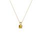 2 - Jassiel 3.00 mm Round Citrine Double Bail Solitaire Pendant Necklace 