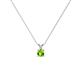 1 - Jassiel 3.00 mm Round Peridot Double Bail Solitaire Pendant Necklace 