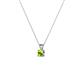 2 - Jassiel 3.00 mm Round Peridot Double Bail Solitaire Pendant Necklace 