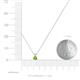3 - Jassiel 3.00 mm Round Peridot Double Bail Solitaire Pendant Necklace 