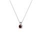 2 - Jassiel 3.00 mm Round Red Garnet Double Bail Solitaire Pendant Necklace 