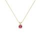 1 - Jassiel 3.00 mm Round Rhodolite Garnet Double Bail Solitaire Pendant Necklace 