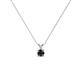 1 - Jassiel 3.00 mm Round Black Diamond Double Bail Solitaire Pendant Necklace 