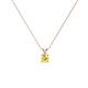 1 - Jassiel 3.00 mm Round Yellow Sapphire Double Bail Solitaire Pendant Necklace 