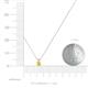3 - Jassiel 3.00 mm Round Yellow Sapphire Double Bail Solitaire Pendant Necklace 