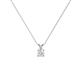 1 - Jassiel 3.00 mm Round White Sapphire Double Bail Solitaire Pendant Necklace 