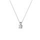 2 - Jassiel 3.00 mm Round White Sapphire Double Bail Solitaire Pendant Necklace 