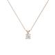 1 - Jassiel 3.00 mm Round White Sapphire Double Bail Solitaire Pendant Necklace 