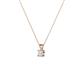 2 - Jassiel 3.00 mm Round White Sapphire Double Bail Solitaire Pendant Necklace 