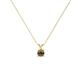 1 - Jassiel 3.00 mm Round Smoky Quartz Double Bail Solitaire Pendant Necklace 