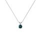 1 - Jassiel 3.00 mm Round London Blue Topaz Double Bail Solitaire Pendant Necklace 