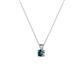 2 - Jassiel 3.00 mm Round London Blue Topaz Double Bail Solitaire Pendant Necklace 