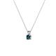 2 - Jassiel 3.00 mm Round Blue Diamond Double Bail Solitaire Pendant Necklace 