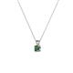 2 - Jassiel 3.00 mm Round Lab Created Alexandrite Double Bail Solitaire Pendant Necklace