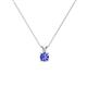 1 - Jassiel 3.50 mm Round Tanzanite Double Bail Solitaire Pendant Necklace 