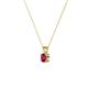 2 - Jassiel 3.50 mm Round Ruby Double Bail Solitaire Pendant Necklace 