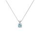 1 - Jassiel 3.50 mm Round Aquamarine Double Bail Solitaire Pendant Necklace 