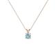 1 - Jassiel 3.50 mm Round Aquamarine Double Bail Solitaire Pendant Necklace 