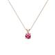 1 - Jassiel 3.50 mm Round Pink Tourmaline Double Bail Solitaire Pendant Necklace 