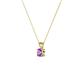 2 - Jassiel 3.50 mm Round Amethyst Double Bail Solitaire Pendant Necklace 