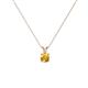 1 - Jassiel 3.50 mm Round Citrine Double Bail Solitaire Pendant Necklace 