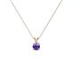 1 - Jassiel 3.50 mm Round Iolite Double Bail Solitaire Pendant Necklace 