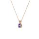 2 - Jassiel 3.50 mm Round Iolite Double Bail Solitaire Pendant Necklace 