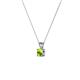 2 - Jassiel 3.50 mm Round Peridot Double Bail Solitaire Pendant Necklace 