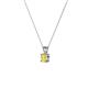 2 - Jassiel 3.50 mm Round Yellow Sapphire Double Bail Solitaire Pendant Necklace 