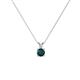 1 - Jassiel 3.50 mm Round London Blue Topaz Double Bail Solitaire Pendant Necklace 