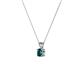 2 - Jassiel 3.50 mm Round London Blue Topaz Double Bail Solitaire Pendant Necklace 