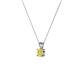 2 - Jassiel 3.50 mm Round Yellow Diamond Double Bail Solitaire Pendant Necklace 