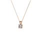 2 - Jassiel 3.50 mm Round Diamond Double Bail Solitaire Pendant Necklace 