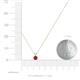 3 - Jassiel 3.50 mm Round Ruby Double Bail Solitaire Pendant Necklace 