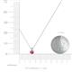 3 - Jassiel 3.50 mm Round Pink Tourmaline Double Bail Solitaire Pendant Necklace 