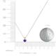 3 - Jassiel 3.50 mm Round Iolite Double Bail Solitaire Pendant Necklace 