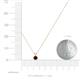 3 - Jassiel 3.50 mm Round Red Garnet Double Bail Solitaire Pendant Necklace 