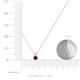 3 - Jassiel 3.50 mm Round Red Garnet Double Bail Solitaire Pendant Necklace 