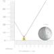 3 - Jassiel 3.50 mm Round Yellow Sapphire Double Bail Solitaire Pendant Necklace 