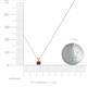 3 - Jassiel 3.50 mm Round Smoky Quartz Double Bail Solitaire Pendant Necklace 