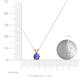 3 - Jassiel 5.00 mm Round Tanzanite Double Bail Solitaire Pendant Necklace 