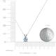 3 - Jassiel 5.00 mm Round Aquamarine Double Bail Solitaire Pendant Necklace 