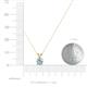 3 - Jassiel 5.00 mm Round Aquamarine Double Bail Solitaire Pendant Necklace 