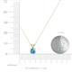 3 - Jassiel 5.00 mm Round Blue Topaz Double Bail Solitaire Pendant Necklace 