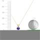 3 - Jassiel 5.00 mm Round Iolite Double Bail Solitaire Pendant Necklace 