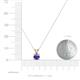 3 - Jassiel 5.00 mm Round Iolite Double Bail Solitaire Pendant Necklace 