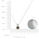 3 - Jassiel 5.00 mm Round Smoky Quartz Double Bail Solitaire Pendant Necklace 