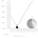 3 - Jassiel 4.00 mm Round Blue Sapphire Double Bail Solitaire Pendant Necklace 