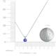 3 - Jassiel 4.00 mm Round Tanzanite Double Bail Solitaire Pendant Necklace 