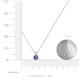 3 - Jassiel 4.00 mm Round Tanzanite Double Bail Solitaire Pendant Necklace 